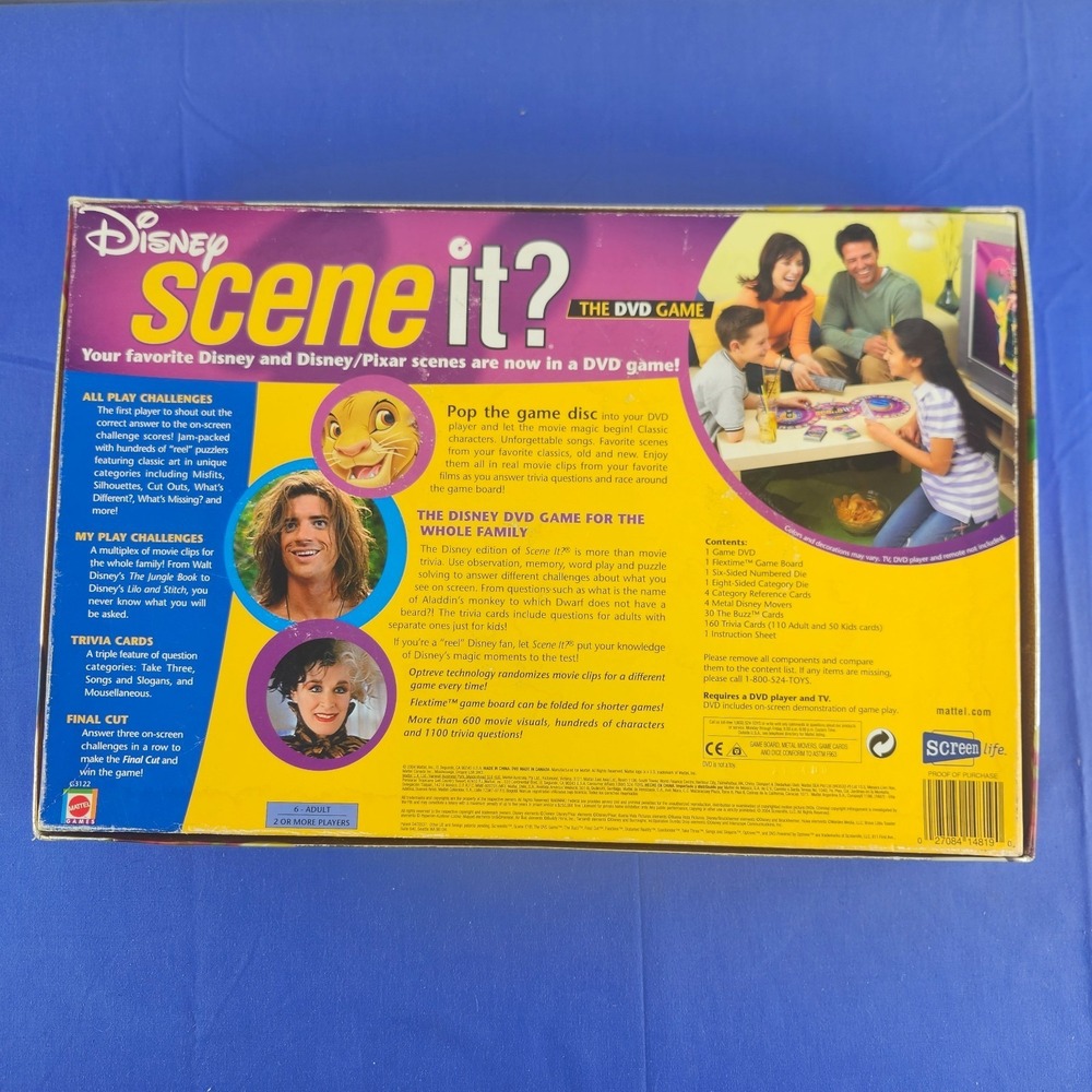 Disney Scene It? Family‎ Trivia Board Game DVD Original 1st Edition VGC - Picture 11 of 11